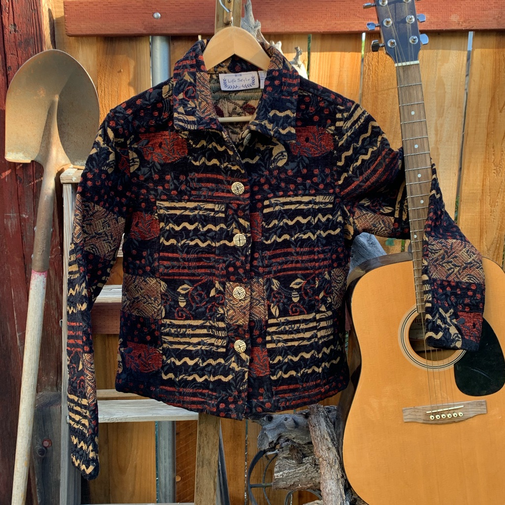 Vintage 90s Life Style Brand Tapestry Jacket